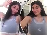 Kylie Jenner has given her first flash of what looks like a baby bump as rumours swirl that she's pregnant with her first child.